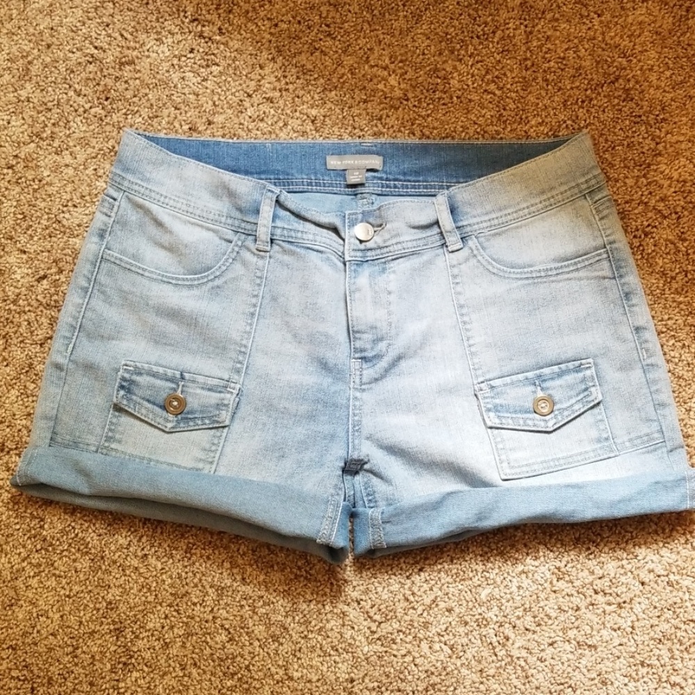 New York & Company Light Blue Shorts